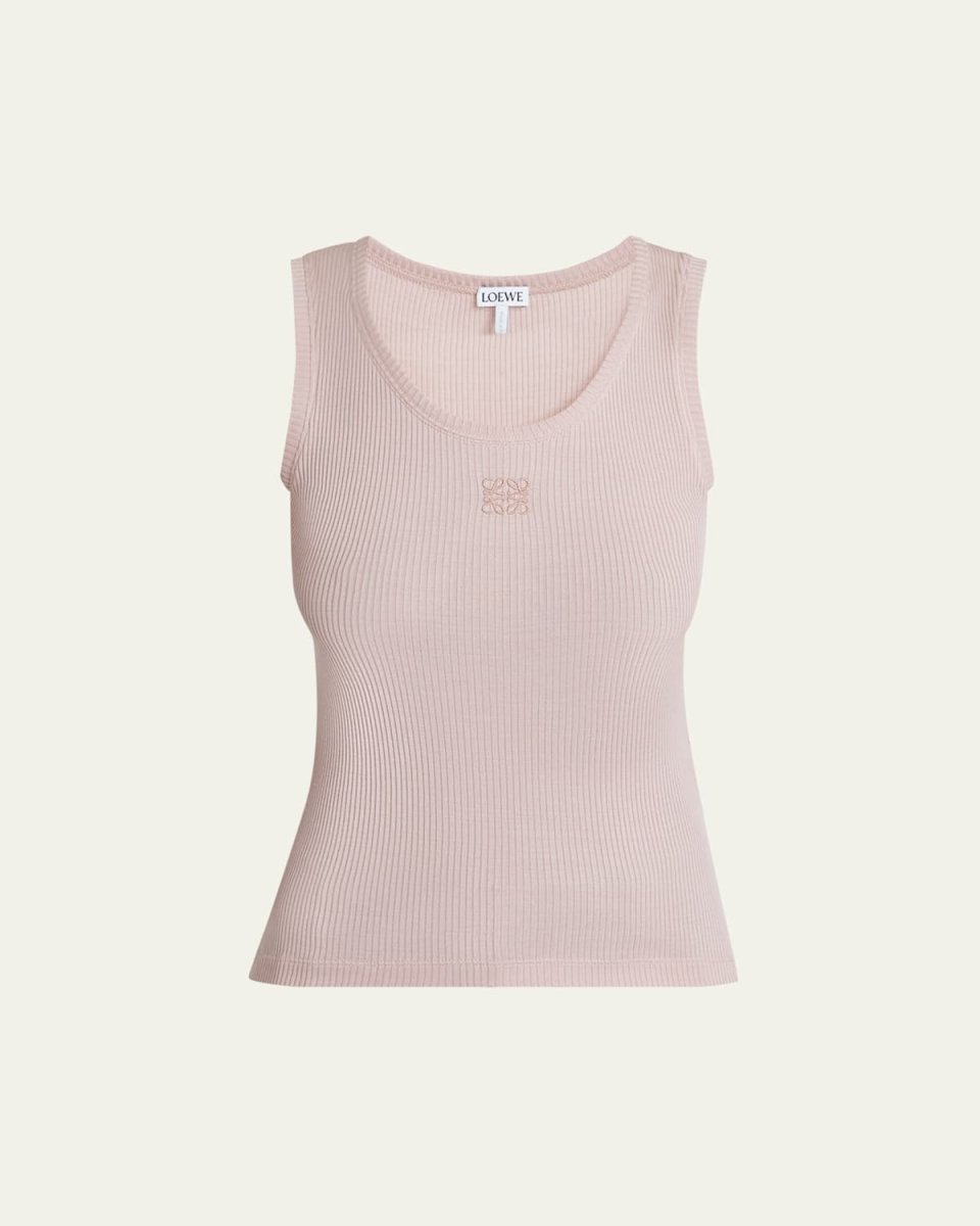 Anagram Logo Ribbed Tank Top